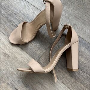 Charlotte Russe Nude Block Heels